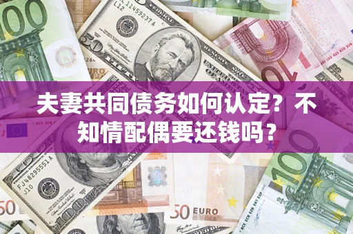 济南夫妻共同债务如何认定？不知情配偶要还钱吗？
