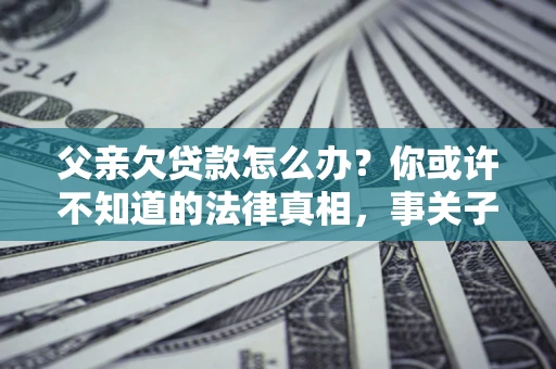 济南父亲欠贷款怎么办？你或许不知道的法律真相，事关子女未来